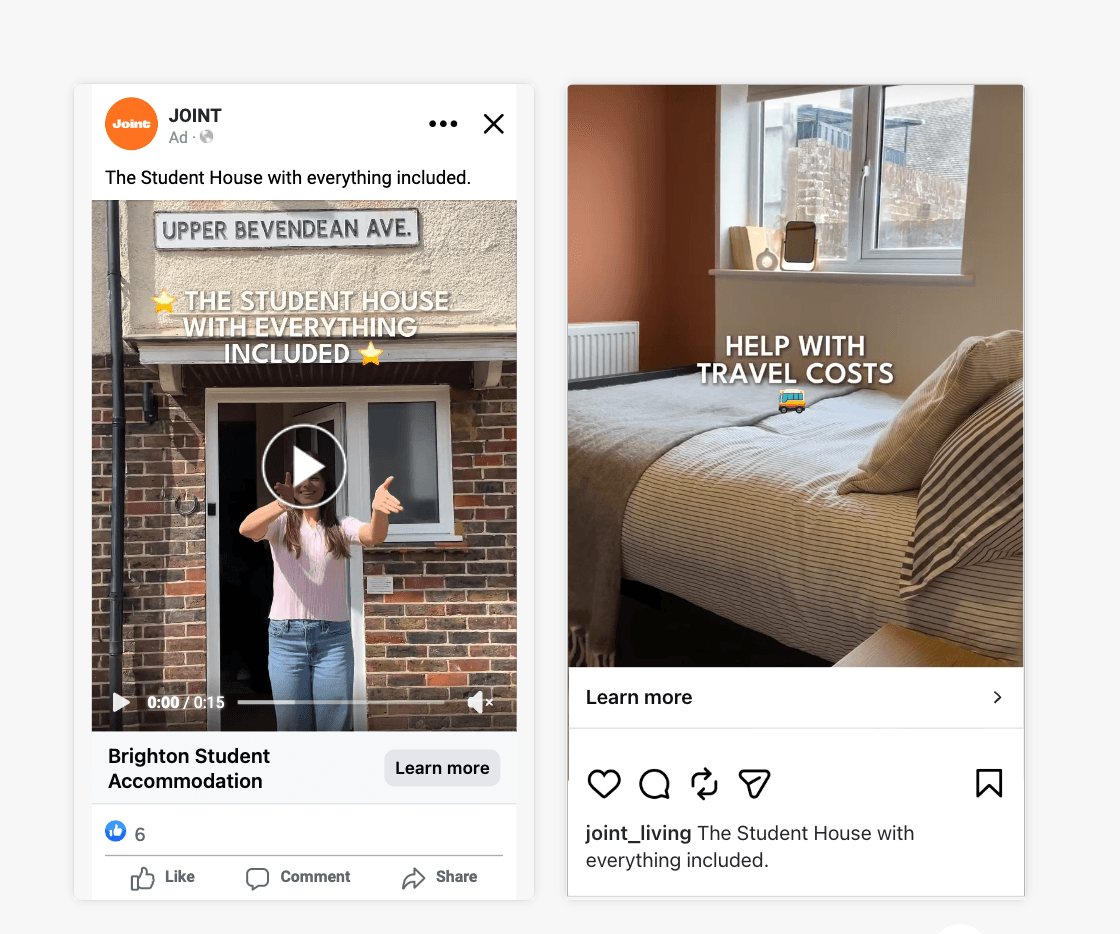 Paid ad design example